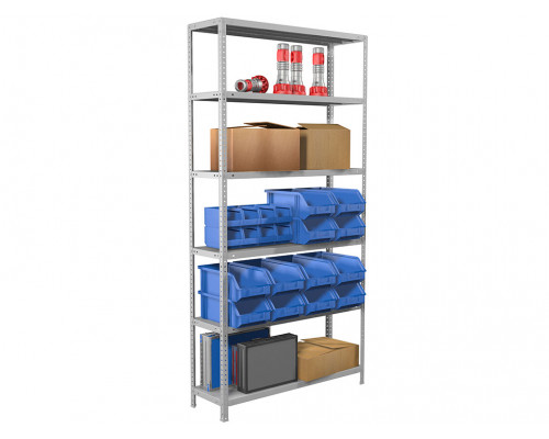 Стеллаж металлический MS Standart 200/100x40/6 Стеллаж металлический MS Standart 200/100x40/6